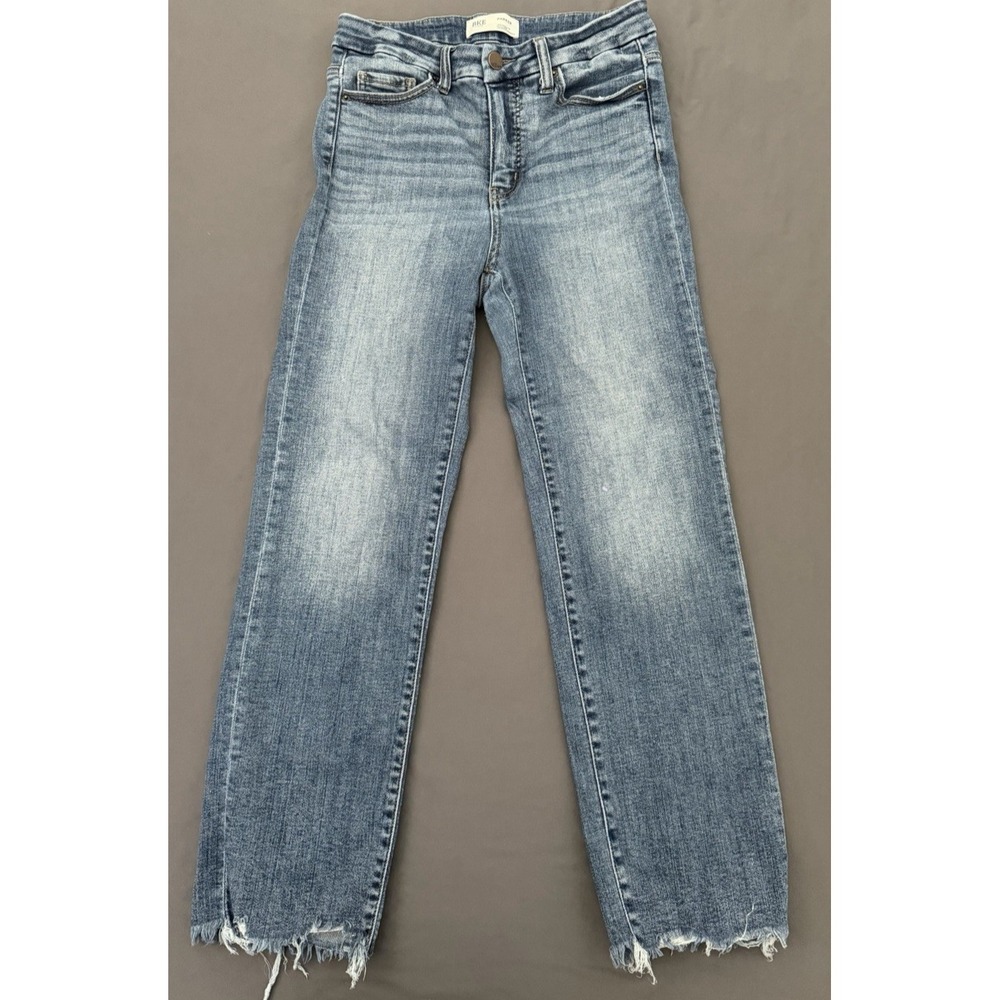 BKE Parker Jeans Womens Size 26X28 High Rise Raw Hem Crop Straight Leg Stretch